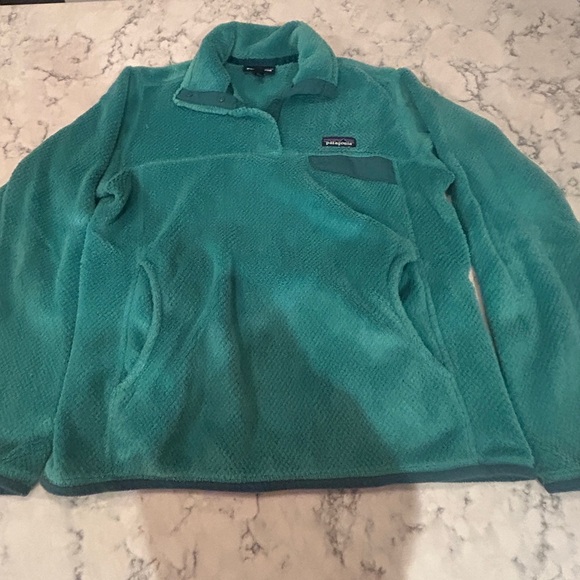 Patagonia Teal Fleece Sweatshirt - Picture 2 of 2